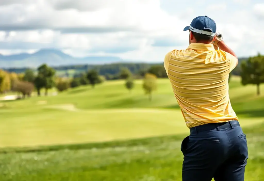 Cobra 3DP MB 5-Iron club photographed on a golf course