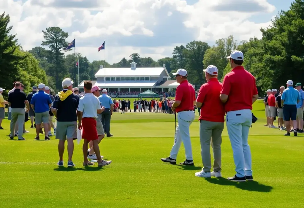 Participants enjoying a summer golf tournament at Detroit Golf Club.